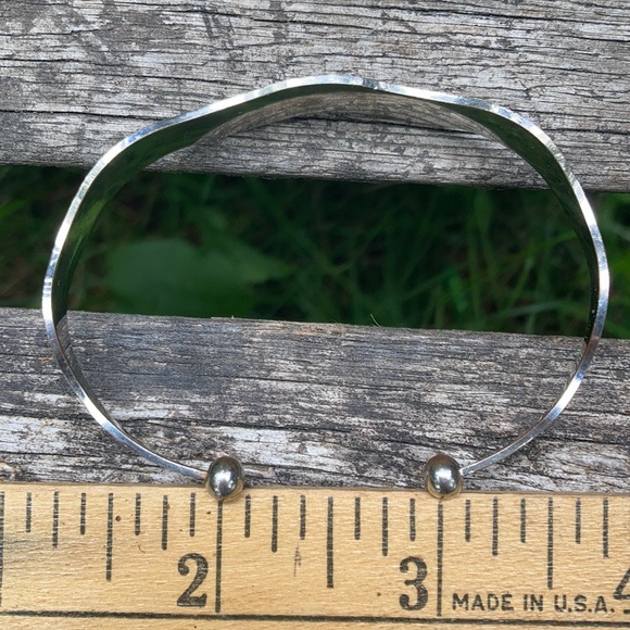 BRACELET Cuff Vintage Silver Black Southwest Boho - Picture 5 of 5